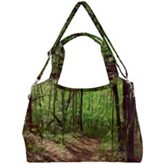 Peaceful Green Forest Walk Double Compartment Shoulder Bag by ExtraGoodSauce