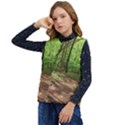 Peaceful Green Forest Walk Kid s Button Up Puffer Vest	 View3