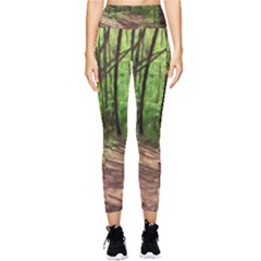 Peaceful Green Forest Walk Pocket Leggings  by ExtraGoodSauce