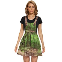 Peaceful Green Forest Walk Apron Dress