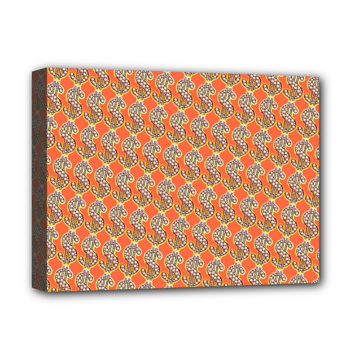 Diamond Dollar Sign Pattern Deluxe Canvas 16  x 12  (Stretched) 