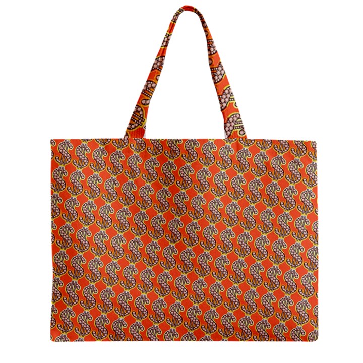 Diamond Dollar Sign Pattern Zipper Mini Tote Bag