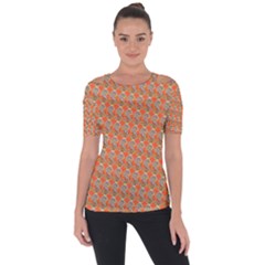 Diamond Dollar Sign Pattern Shoulder Cut Out Short Sleeve Top by ExtraAwesomeSauce