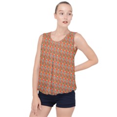 Diamond Dollar Sign Pattern Bubble Hem Chiffon Tank Top by ExtraGoodSauce