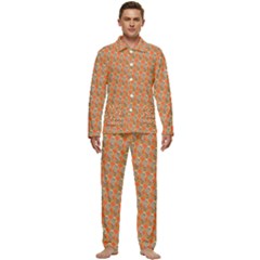 Diamond Dollar Sign Pattern Men s Long Sleeve Velvet Pocket Pajamas Set by ExtraGoodSauce