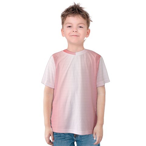 A Red And White Background With Small White Dots Kids  Cotton T-shirt by catchydesignhill