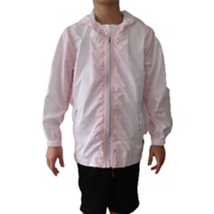 A Red And White Background With Small White Dots Kids  Hooded Windbreaker