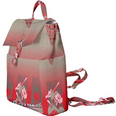 A Red And Beige Scarf With A Picture Of A Woman Holding A Tennis Racket Buckle Everyday Backpack by catchydesignhill