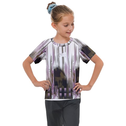 A Black And White Photo Of A Building Kids  Mesh Piece T-shirt by catchydesignhill