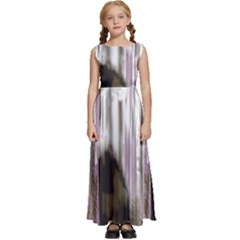 A Black And White Photo Of A Building Kids  Satin Sleeveless Maxi Dress by catchydesignhill