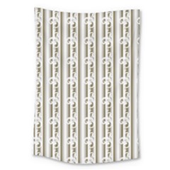 A White And Brown Striped Wallpaper With A Pattern Large Tapestry