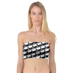 Stylish Coffee Cup Pattern Bandeau Top