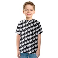 Stylish Coffee Cup Pattern Kids  Sport Mesh T-Shirt