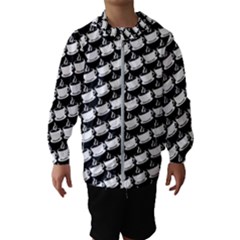 Stylish Coffee Cup Pattern Kids  Hooded Windbreaker