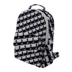 Stylish Coffee Cup Pattern Flap Pocket Backpack (Large)