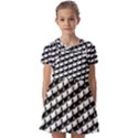 Stylish Coffee Cup Pattern Kids  Short Sleeve Pinafore Style Dress View1