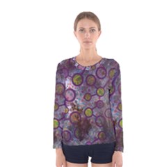 Abstract Molecular Space Art Women s Long Sleeve T-shirt