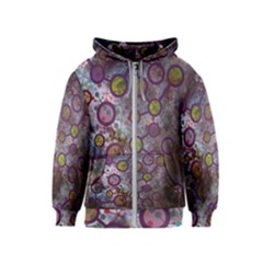 Abstract Molecular Space Art Kids  Zipper Hoodie