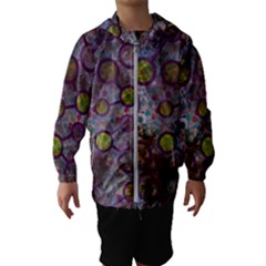 Abstract Molecular Space Art Kids  Hooded Windbreaker