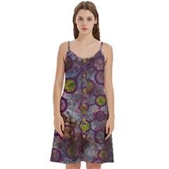 Abstract Molecular Space Art Women s Spaghetti Strap Pullover Cami Dress by ExtraGoodSauce