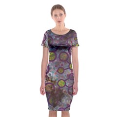 Abstract Molecular Space Art Classic Short Sleeve Midi Dress by ExtraGoodSauce