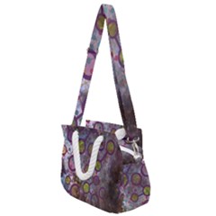 Abstract Molecular Space Art Rope Handles Shoulder Strap Bag by ExtraGoodSauce