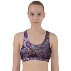 Abstract Molecular Space Art Back Weave Sports Bra by ExtraGoodSauce