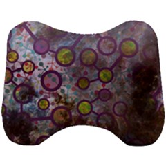 Abstract Molecular Space Art Head Support Cushion by ExtraGoodSauce