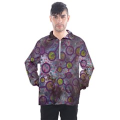 Abstract Molecular Space Art Men s Half Zip Pullover