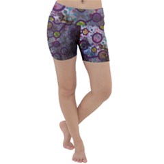 Abstract Molecular Space Art Lightweight Velour Yoga Shorts by ExtraGoodSauce