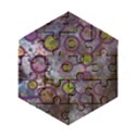 Abstract Molecular Space Art Wooden Puzzle Hexagon View1