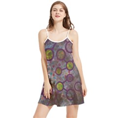 Abstract Molecular Space Art Summer Frill Dress by ExtraGoodSauce