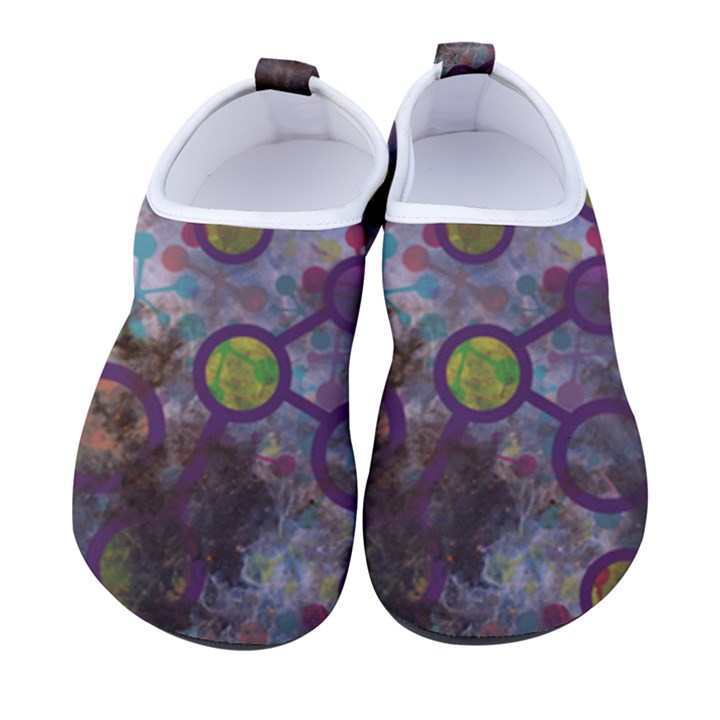 Abstract Molecular Space Art Kids  Sock-Style Water Shoes