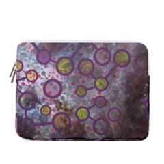 Abstract Molecular Space Art 13  Vertical Laptop Sleeve Case With Pocket by ExtraGoodSauce