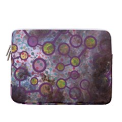 Abstract Molecular Space Art 14  Vertical Laptop Sleeve Case With Pocket by ExtraGoodSauce