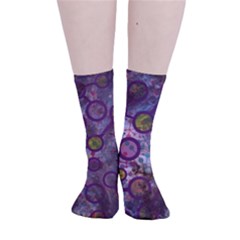 Abstract Molecular Space Art Smooth Crew Length Tube Socks by ExtraGoodSauce