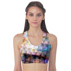 Cosmic Owls Pattern Fitness Sports Bra by ExtraGoodSauce