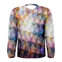 Cosmic Owls Pattern Men s Long Sleeve T-shirt