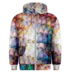 Cosmic Owls Pattern Men s Zipper Hoodie