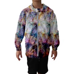 Cosmic Owls Pattern Kids  Hooded Windbreaker