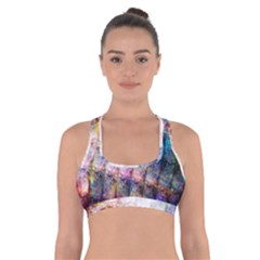 Cosmic Owls Pattern Cross Back Sports Bra by ExtraGoodSauce