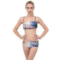 Cosmic Owls Pattern Layered Top Bikini Set by ExtraGoodSauce