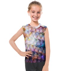 Cosmic Owls Pattern Kids  Mesh Tank Top by ExtraGoodSauce