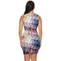 Cosmic Owls Pattern Draped Bodycon Dress View4