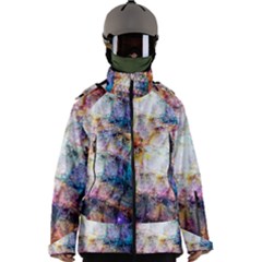 Cosmic Owls Pattern Men s Zip Ski And Snowboard Waterproof Breathable Jacket by ExtraGoodSauce