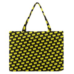 Royalty Inspired Crown Pattern Zipper Medium Tote Bag by ExtraGoodSauce