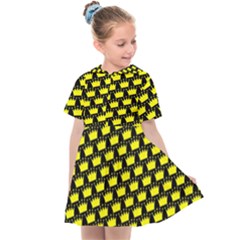 Royalty Inspired Crown Pattern Kids  Sailor Dress by ExtraGoodSauce