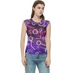 Cosmic Network Geometric Art Women s Raglan Cap Sleeve T-shirt by ExtraGoodSauce