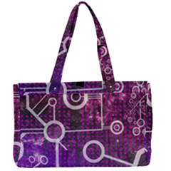 Cosmic Network Geometric Art Canvas Work Bag by ExtraGoodSauce