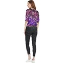 Cosmic Network Geometric Art Quarter Sleeve Blouse View2